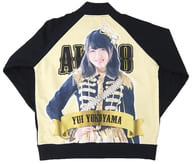 横山由依 ダブルジップジャージ(1702) ブラック×イエロー Mサイズ AKB48 CAFE＆SHOP予約限定