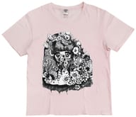 大森靖子×わたなべなな 女子鬼才絵描×大森靖子直筆痛歌詞Tシャツ ピンク Lサイズ