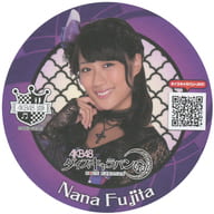藤田奈那(黒衣装) コースター 「AKB48ダイスキャラバン×AKB48 CAFE＆SHOP」 “ダイスキ”コラボメニュー注文特典