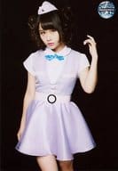 PASSPO☆/増井みお/膝上・衣装紫白青・左手上げ・帽子・背景黒/ライブ会場限定販売公式生写真