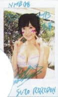 ☆須藤凛々花/直筆サイン、メッセージ入り「BOMB」・上半身・水着白・両手下げ/雑誌「BOMB」 2016年11月号 チェキプレゼント当選品直筆サイン入り生チェキ