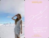ジェシカ(Jessica)/膝上・衣装白・右手上げ・目線左/CD「Wonderland」特典トレカ