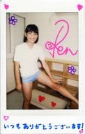 ☆朝比奈恋/直筆サイン、メッセージ入り・膝上・衣装白/DVD「恋の行方」特典生チェキ
