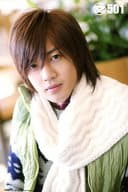SS501/キム・ヒョンジュン(リーダー)/バストアップ・衣装黄緑・マフラー・白・ポストカードサイズ/公式生写真