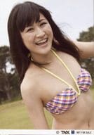 THE ポッシボー/後藤夕貴/上半身・水着チェック柄・笑顔・両手広げ/公式生写真