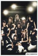 少女時代/集合(9人)/全身・衣装黒・両手腰・背景黒・照明・階段・座り/everysing 限定ポストカードサイズ生写真