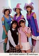 ハロプロ/石川梨華・岡田唯・三好絵梨香・亀井絵里・道重さゆみ/5人・背景水色・岡田衣装紫・道重左手ピース/公式生写真