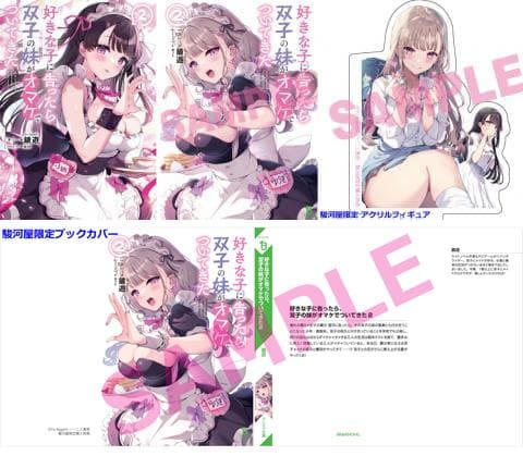 【駿河屋限定有償特典付き】ラノベ「好きな子に告ったら、双子の妹がオマケでついてきた 2巻 / 鏡遊」好評発売中！