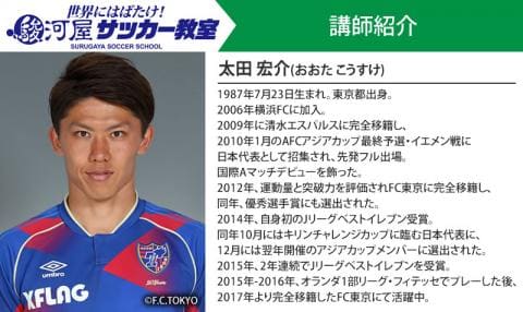 第二回 駿河屋サッカー教室 スペシャル講師紹介 第18弾「太田宏介」選手
