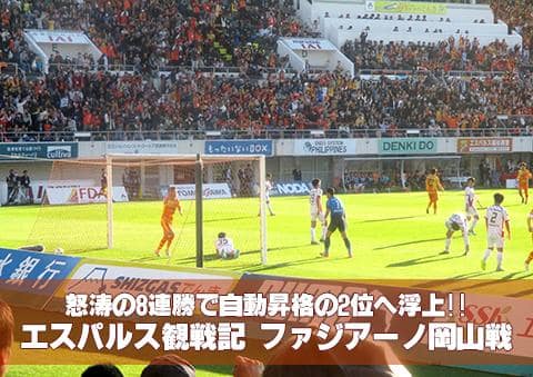 エスパルス観戦記 第41節ファジアーノ岡山戦