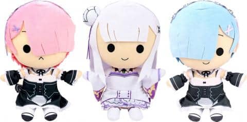 「エミリア＆レム＆ラム ぬいぐるみ（Re：ゼロから始める異世界生活）」予約開始！
