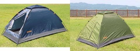 キャンプ用品「組立式1人用・2人用ドームテント」好評販売中！