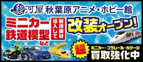 駿河屋秋葉原アニメ・ホビー館|ミニカー&Nゲージ大量入荷!買取UPキャンペーン実施中
