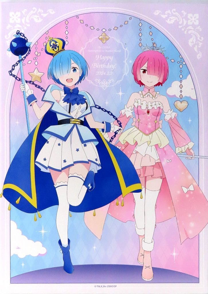 レム＆ラム キャンバスアート ラムとレムの誕生日生活2024ver. 「Re：ゼロから始めるラムとレムの誕生日生活2024 in マルイ」