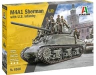 1/35 WW.II アメリカ軍 M4A1 シャーマン アメリカ軍歩兵 10体付属 [IT6568]