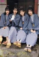 両面ピンナップポスター(二つ折) 江角怜音＆大信田美月＆村山結香＆山野愛月(ニアリーイコールジョイ(≒JOY)) BOMB 2023年4月号 綴じ込み付録