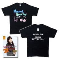 大矢真那(SKE48) 2011誕生日記念Tシャツ(L判生写真1枚付) ブラック Mサイズ