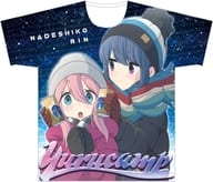 なでしこ＆志摩リン フルグラフィックTシャツ ネイビー Lサイズ 「映画 ゆるキャン△」