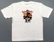 神谷浩史＆小野大輔 MOBイラスト ビッグシルエットTシャツ ホワイト Lサイズ 「MASOCHISTIC ONO BAND 10th Anniversary Gasoline Meeting」