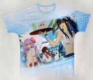 シチュエーションイラスト フルグラフィックTシャツ ライトブルー XLサイズ 「ブルーアーカイブ 3.5th Anniversary Cafe in SMILE BASE CAFE」 受注限定