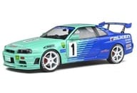 1/18 日産 スカイライン R34 GT-R(グリーン×ブルー) [S1804304]