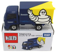 いすゞ エルフ ミシュラン モータースポーツトラック(ブルー×イエロー×ホワイト) 「トミカ」 TCNオリジナル No.005