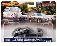 1/64 VOLKSWAGEN TRANSPORTER T1 PICUP ＆ PORSCHE 356A OUTLAW 「Hot Wheels TEAM TRANSPORT」 [FYT06]