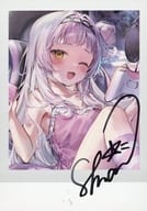 紫咲シオン 直筆サイン入りAmeもち描き下ろしチェキ風ブロマイドカード 「バーチャルYouTuber ホロライブ 紫咲シオン 活動5周年記念 活動5周年記念フルセット」 購入特典