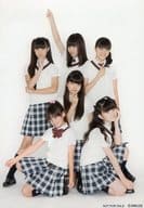 さくら学院/集合(6人)/全身・衣装白.制服・前2人しゃがみ・背景白/「さくら学院 公開授業」来場者特典生写真