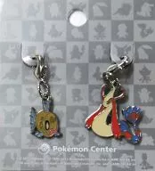 349.ヒンバス＆350.ミロカロス 全国ずかんメタルチャーム(2個セット)  「ポケットモンスター」 ポケモンセンター限定