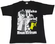 片山実波 音Tシャツ(音mart版) スモークブラック XLサイズ 「Wake Up. Girls!のがんばっぺレディオ!」