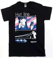 志摩リン＆各務原なでしこ Hot line Tシャツ ブラック Sサイズ 「ゆるキャン△ SEASON2×カミカゼスタイル」