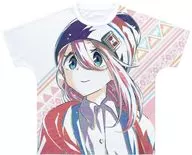 各務原なでしこ Ani-Art 第4弾 フルグラフィックTシャツ ホワイト ユニセックスMサイズ 「ゆるキャン△」