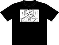 ワクチン二回目完了 Tシャツ ブラック Lサイズ 「ポプテピピック」