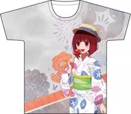 有馬かな フルグラフィックTシャツ グレー 男性用Lサイズ 「推しの子」