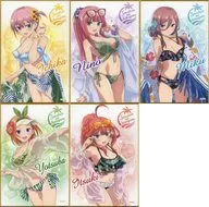 全5種セット ブラインドミニ色紙 「きゃらっとくじ 五等分の花嫁～summer vacation～」 P賞