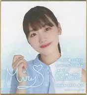 佐々木美玲 サイン＆メッセージ入り ミニ色紙 「日向坂46×ローソン キャンペーン」
