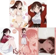 水原千鶴(A) イラストカード5枚セット 「くじ引き堂 彼女、お借りします オンラインくじ 水着と彼女」 D-1賞