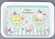 13.ポチャッコ＆ポムポムプリン メラミントレイ 「サンリオ当りくじ ポチャッコ ポムポムプリン当りくじ」