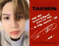 SHINee/テミン(TAEMIN)/衣装グレー・裏面赤・印刷サイン・メッセージ入り/CD「2nd Mini Album Want(WANT ver.)」封入特典フォトカード