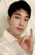 SEVENTEEN/WONWOO(ウォヌ)/バストアップ・小指立て・裏面赤・ベージュ/CD「JAPAN 2ND MINI ALBUM『24H』(通常盤)」封入特典フォトカードD