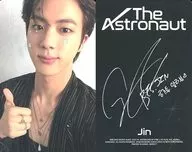 防弾少年団(BTS)/JIN(ジン)/裏面黒・印刷サイン入り/CD「The Astronaut」(VERSION 01)封入特典フォトカード